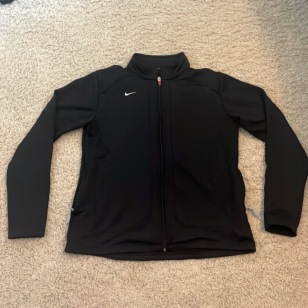 Nike women’s dry fit zip down black size large